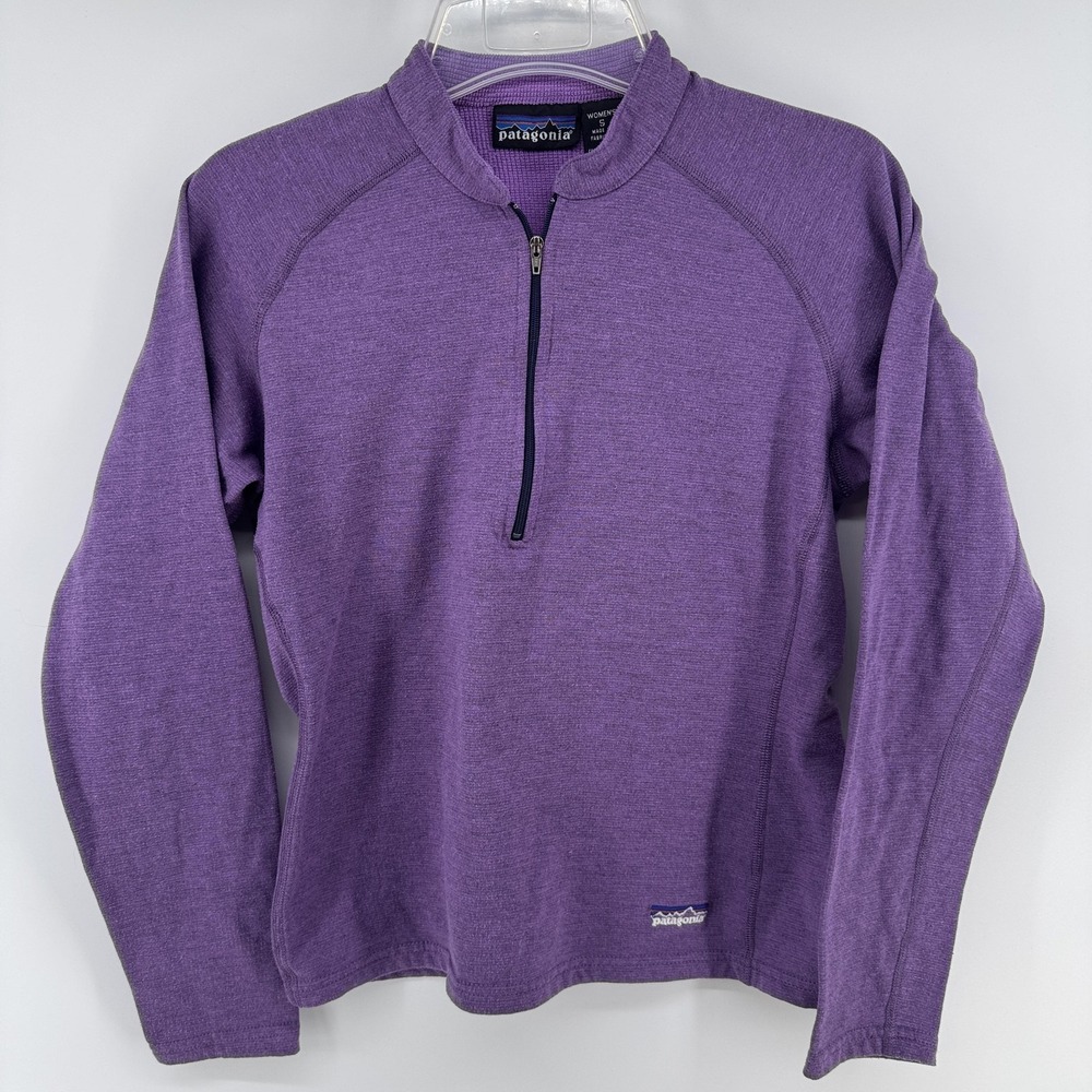 Patagonia Polartec Capilene 14 Zip Womens Small Purple USA Made